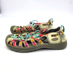 Keen Shoes Youth 5 Whisper Raya Sport Water Hiking Sandals Fusion Rainbow